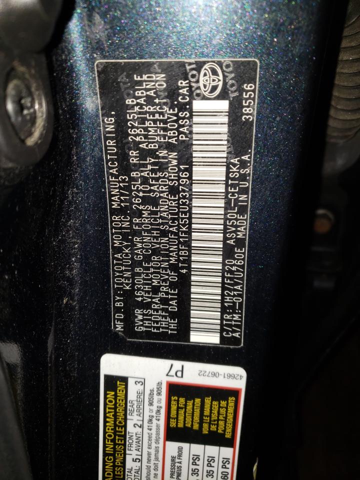 4T1BF1FK5EU337961 2014 Toyota Camry L