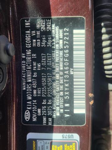 5XYKT3A60FG657212 2015 Kia Sorento Lx