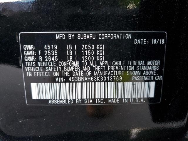 4S3BNAH63K3013769 | 2019 SUBARU LEGACY 2.5