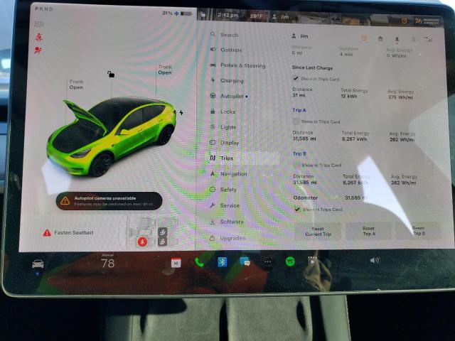 5YJYGDEE1MF137871 | 2021 TESLA MODEL Y