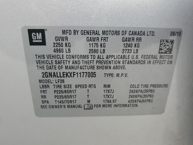 2015 CHEVROLET EQUINOX L - 2GNALLEKXF1177005