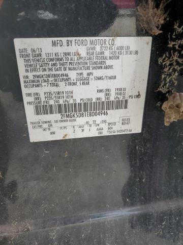 2FMGK5D81EBD04946 | 2014 FORD FLEX LIMIT