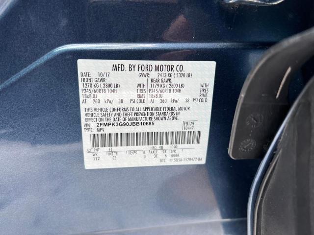 2FMPK3G90JBB10685 2018 FORD EDGE, photo no. 10