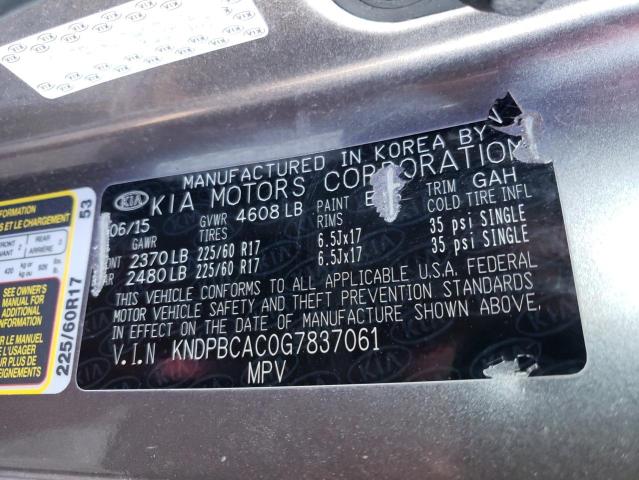 2016 KIA SPORTAGE L KNDPBCAC0G7837061