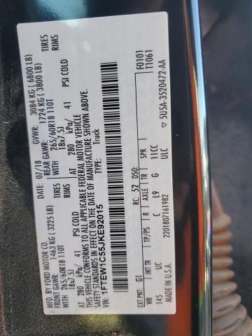 2018 FORD F150 SUPER - 1FTEW1C55JKE92015