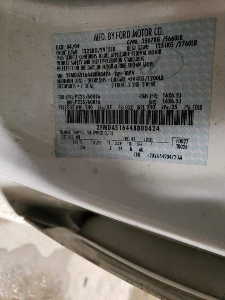 2FMDA51644BB00424 2004 Ford Freestar Se