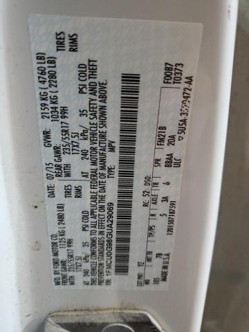 1FMCU0G98GUA29069 | 2016 FORD ESCAPE SE