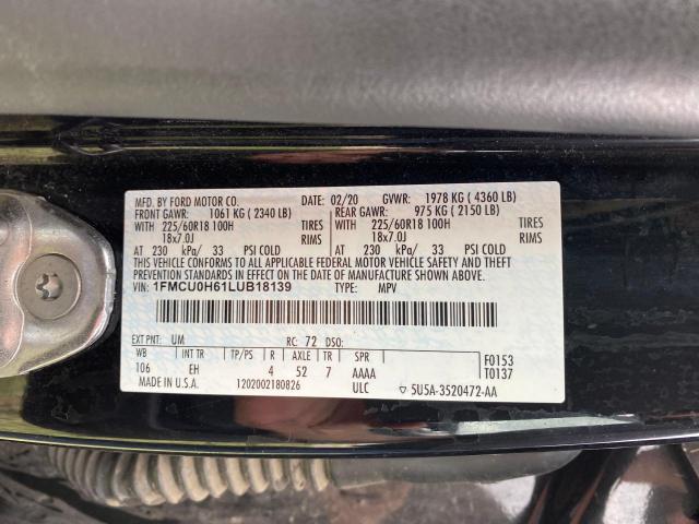 1FMCU0H61LUB18139 | 2020 Ford escape sel