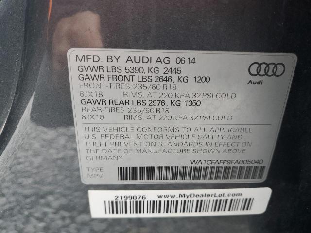 WA1CFAFP9FA005040 | 2015 AUDI Q5 PREMIUM