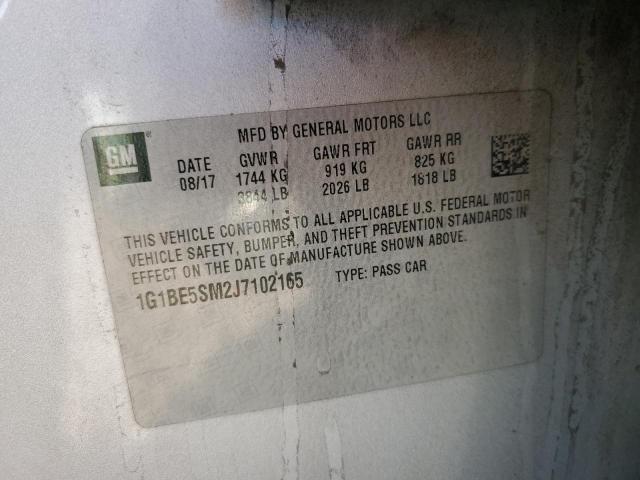 2018 Chevrolet Cruze Lt VIN: 1G1BE5SM2J7102165 Lot: 36912244