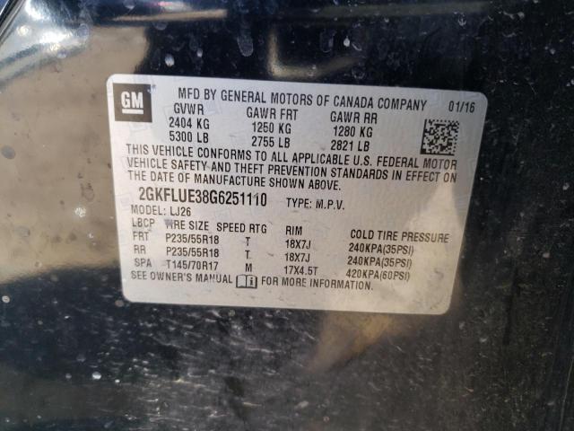 2016 GMC TERRAIN SL - 2GKFLUE38G6251110