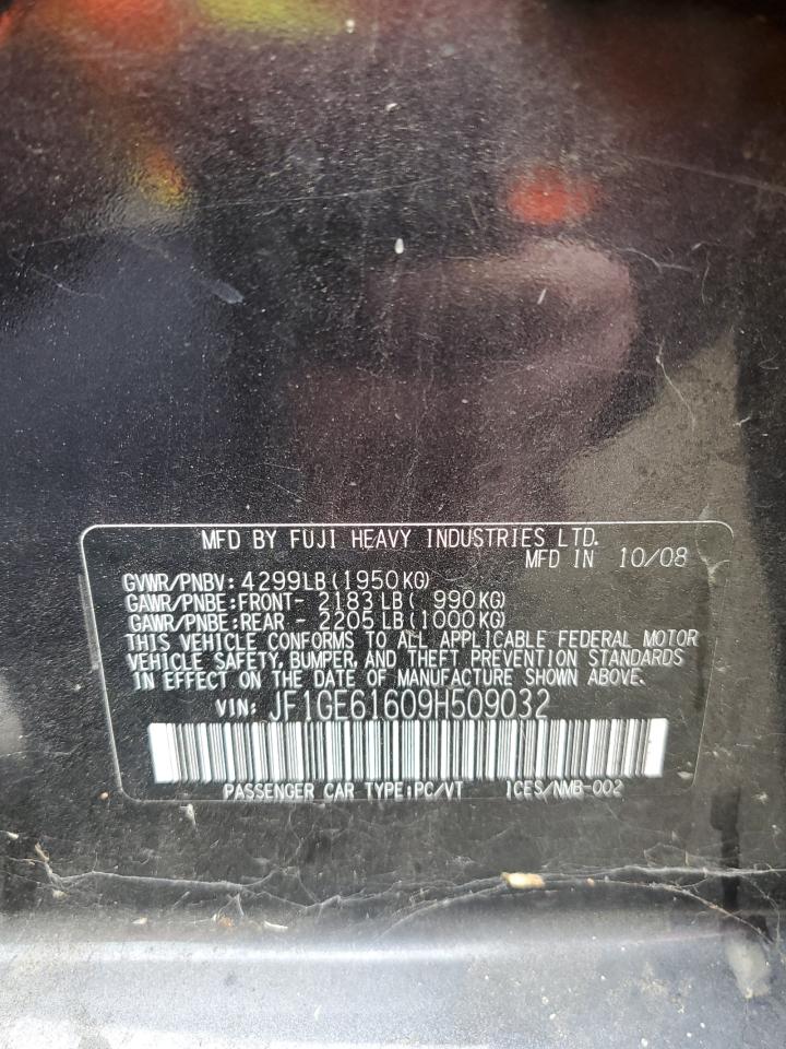 jf1ge61609h509032 JF1GE61609H509032 2009 Subaru Impreza 2.5I