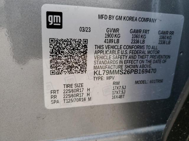 2023 Chevrolet Trailblazer Ls VIN: KL79MMS26PB169470 Lot: 37490524