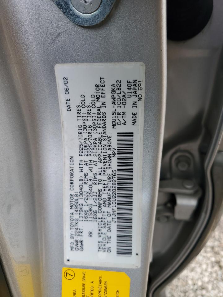 JTJHF10U220282765 2002 Lexus Rx 300