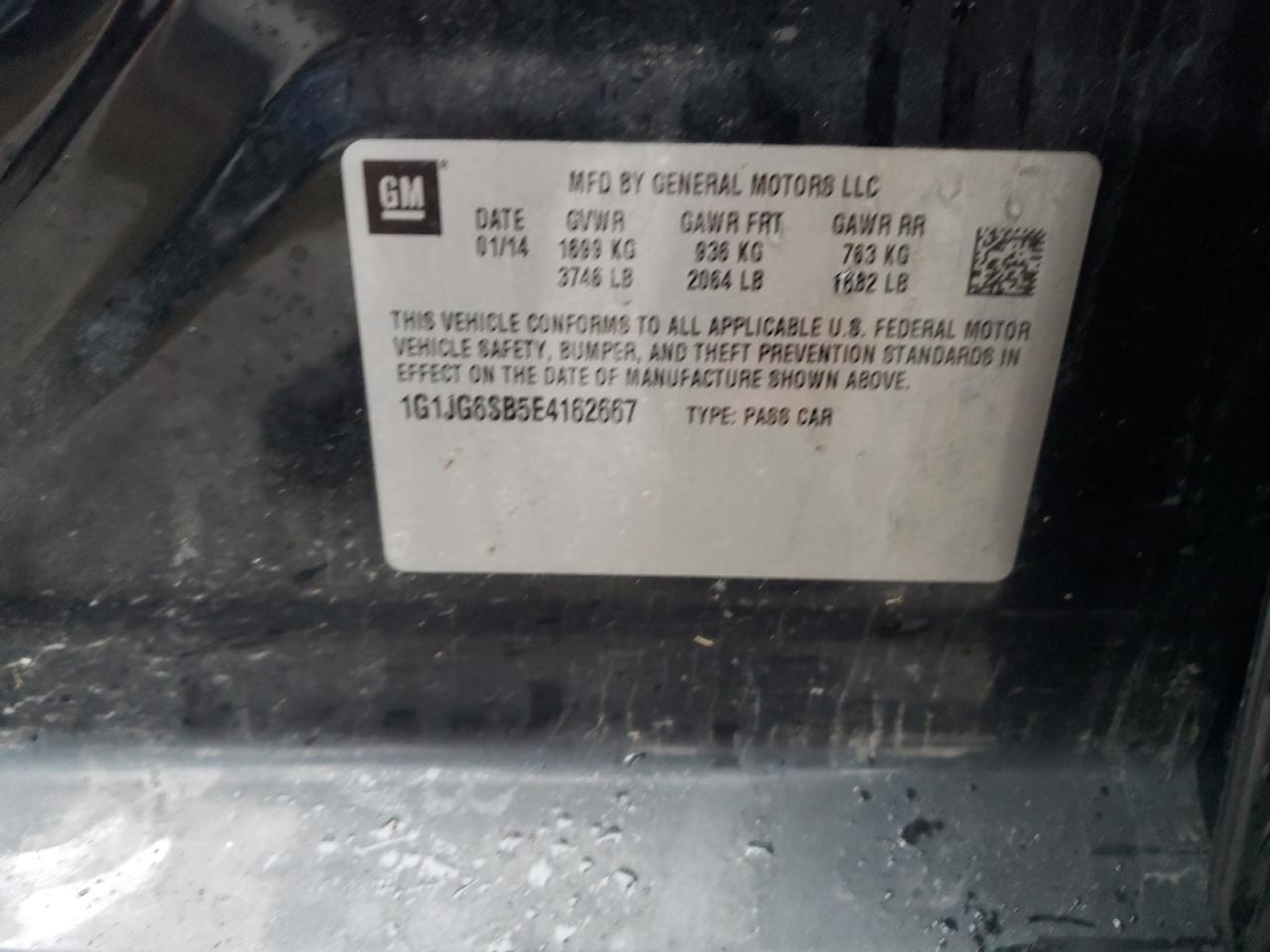 1G1JG6SB5E4162667 2014 Chevrolet Sonic Rs