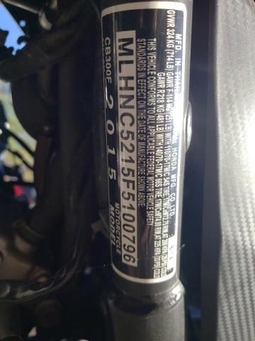 2015 HONDA CB300 F MLHNC5215F5100796
