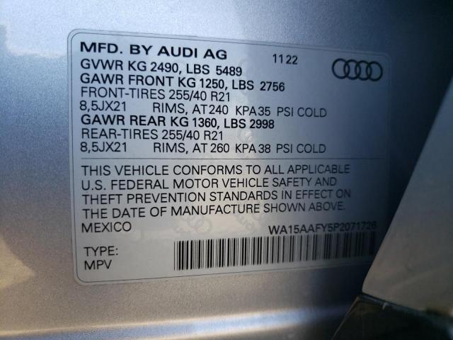 WA15AAFY5P2071726 2023 AUDI Q5, photo no. 14