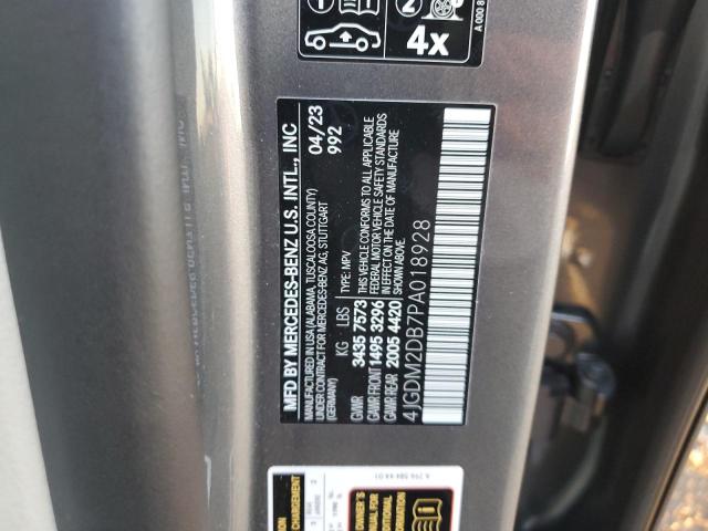 2023 MERCEDES-BENZ EQS SUV 45 4JGDM2DB7PA018928