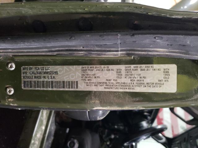 2021 JEEP WRANGLER S - 1C4GJXAN1MW523285