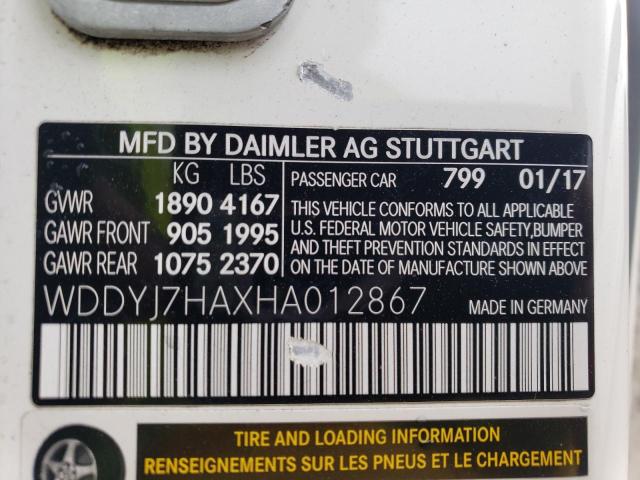 2017 MERCEDES-BENZ AMG GT - WDDYJ7HAXHA012867