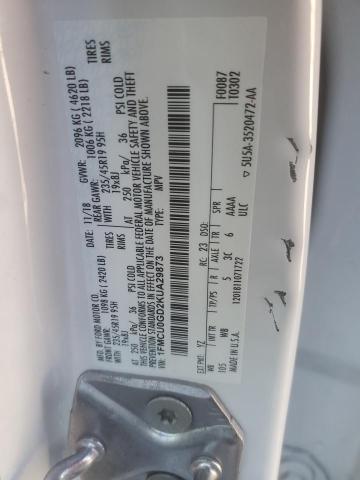 2019 FORD ESCAPE SE 1FMCU0GD2KUA29873
