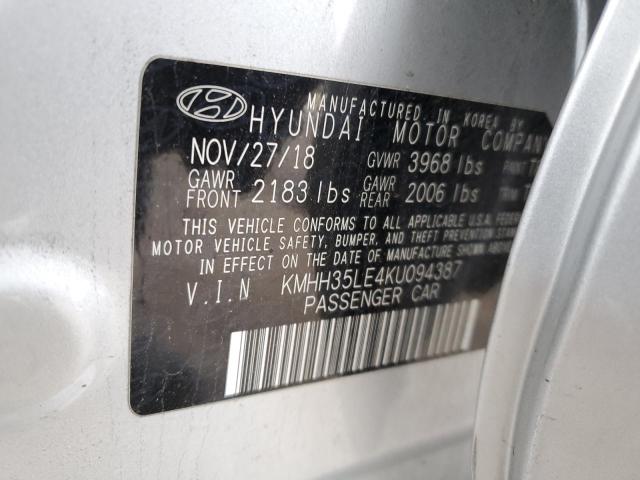 KMHH35LE4KU094387 | 2019 HYUNDAI ELANTRA GT