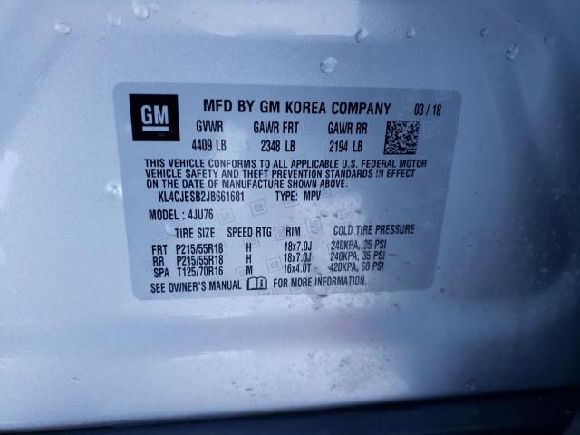 2018 BUICK ENCORE PRE - KL4CJESB2JB661681