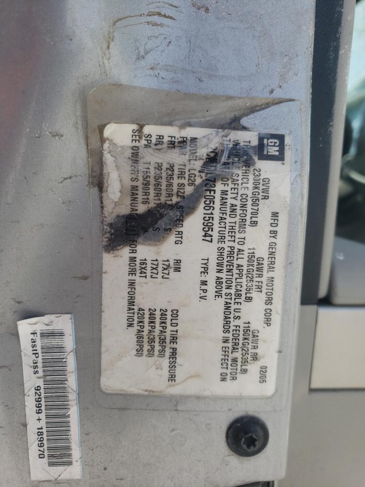 2CNDL73F056159547 2005 Chevrolet Equinox Lt