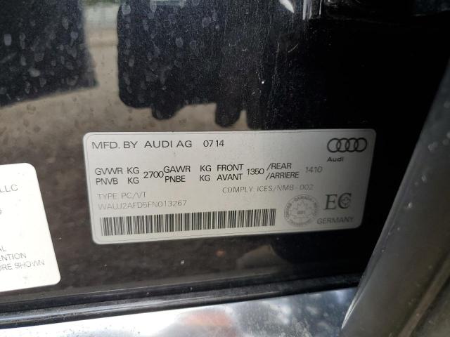 2015 AUDI A8 QUATTRO WAUJ2AFD5FN013267