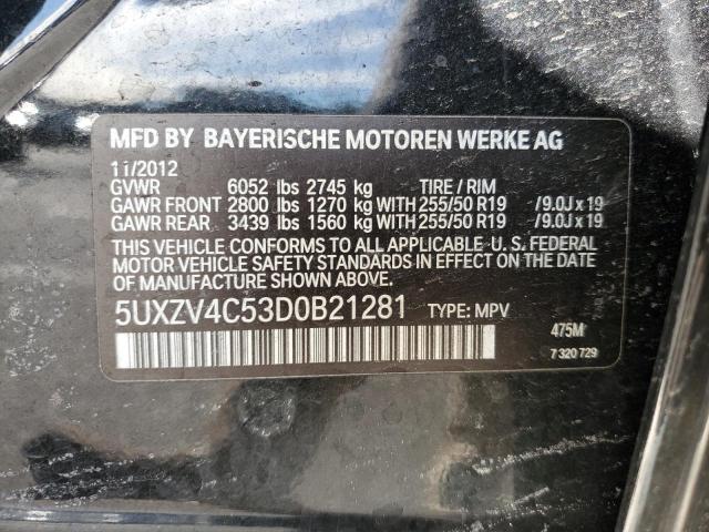 VIN 5UXZV4C53D0B21281 2013 BMW X5, Xdrive35I no.13