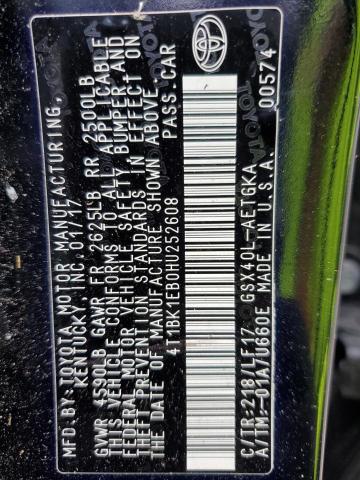 2017 TOYOTA AVALON XLE - 4T1BK1EB0HU252608