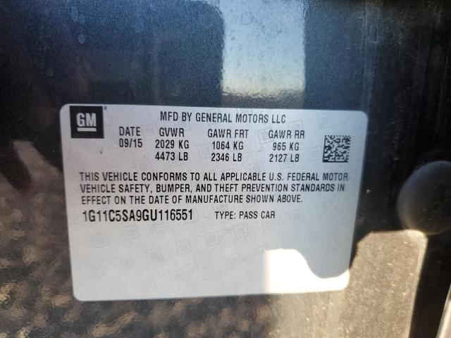 2016 CHEVROLET MALIBU LIM 1G11C5SA9GU116551