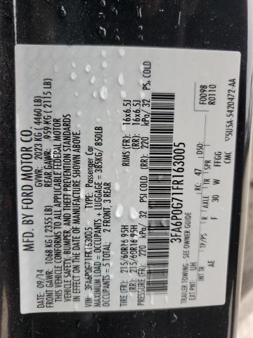 2015 FORD FUSION S - 3FA6P0G71FR163005