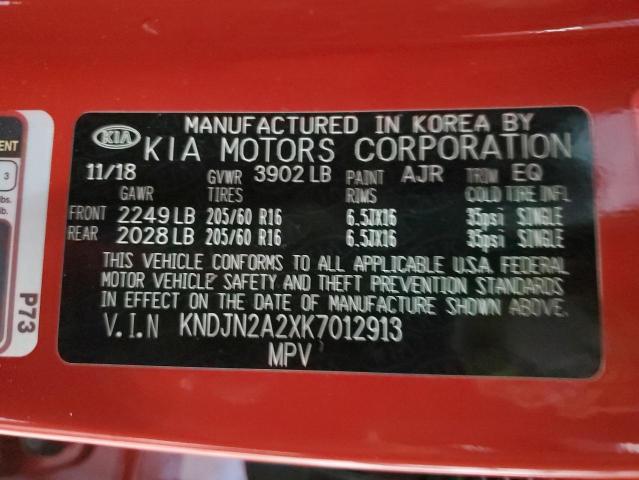 KNDJN2A2XK7012913 | 2019 KIA SOUL