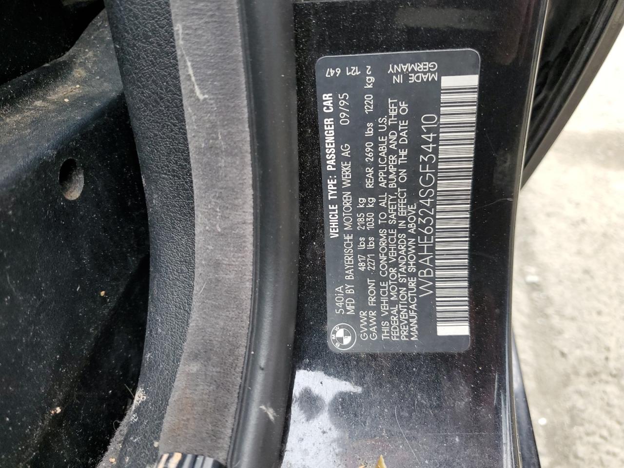 WBAHE6324SGF34410 1995 BMW 540 I Automatic