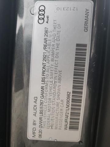 2020 AUDI S6 PRESTIG WAUFFAF21LN090982