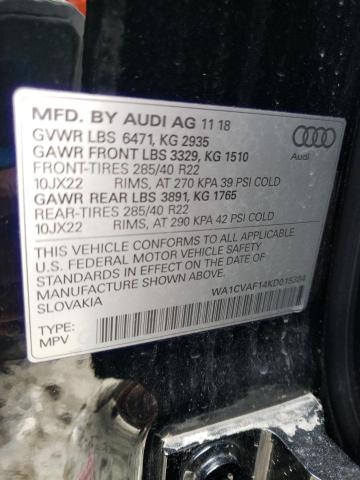 2019 AUDI Q8 PRESTIG WA1CVAF14KD015384
