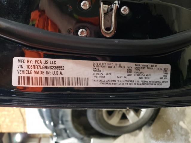 2022 RAM 1500 CLASS - 1C6RR7LG9NS236552