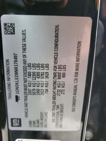 2022 CHEVROLET TAHOE K150 - 1GNSKLED9NR178497