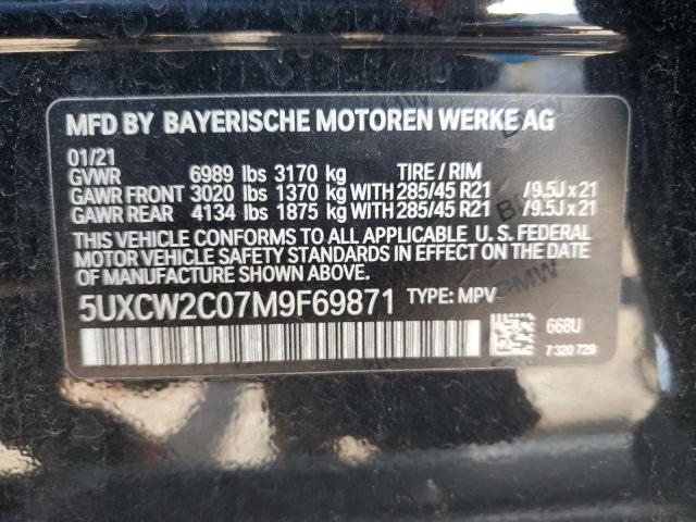 VIN 5UXCW2C07M9F69871 2021 BMW X7, Xdrive40I no.13