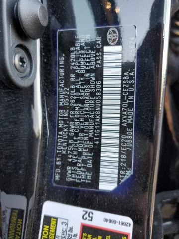 VIN 4T1G11AK8NU058306 2022 Toyota Camry, SE no.13