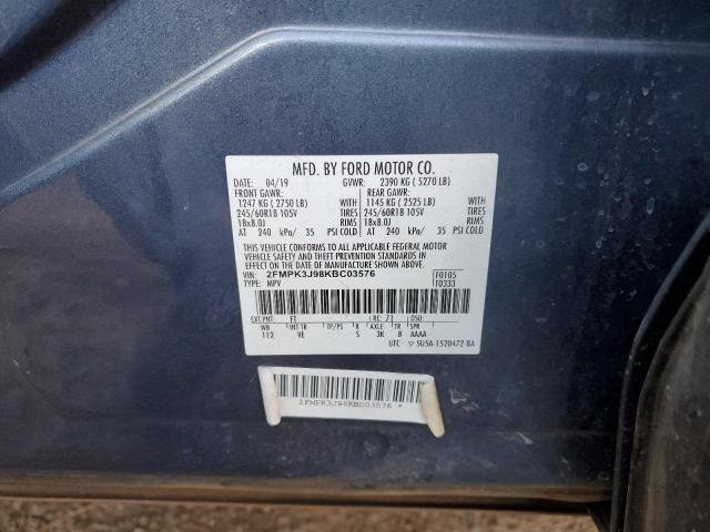 2FMPK3J98KBC03576 2019 FORD EDGE, photo no. 13