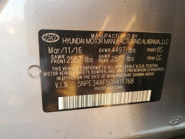 5NPE34AF5GH411768 | 2016 HYUNDAI SONATA SPO