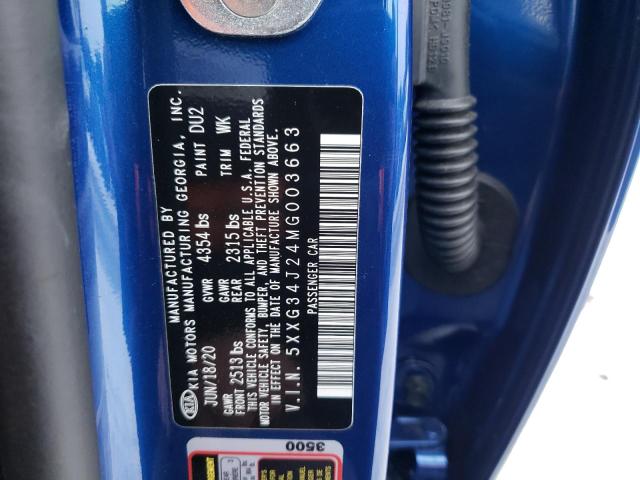 2021 KIA K5 - 5XXG34J24MG003663