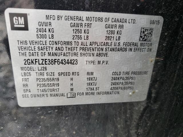 2GKFLZE38F6434423 | 2015 GMC TERRAIN DE