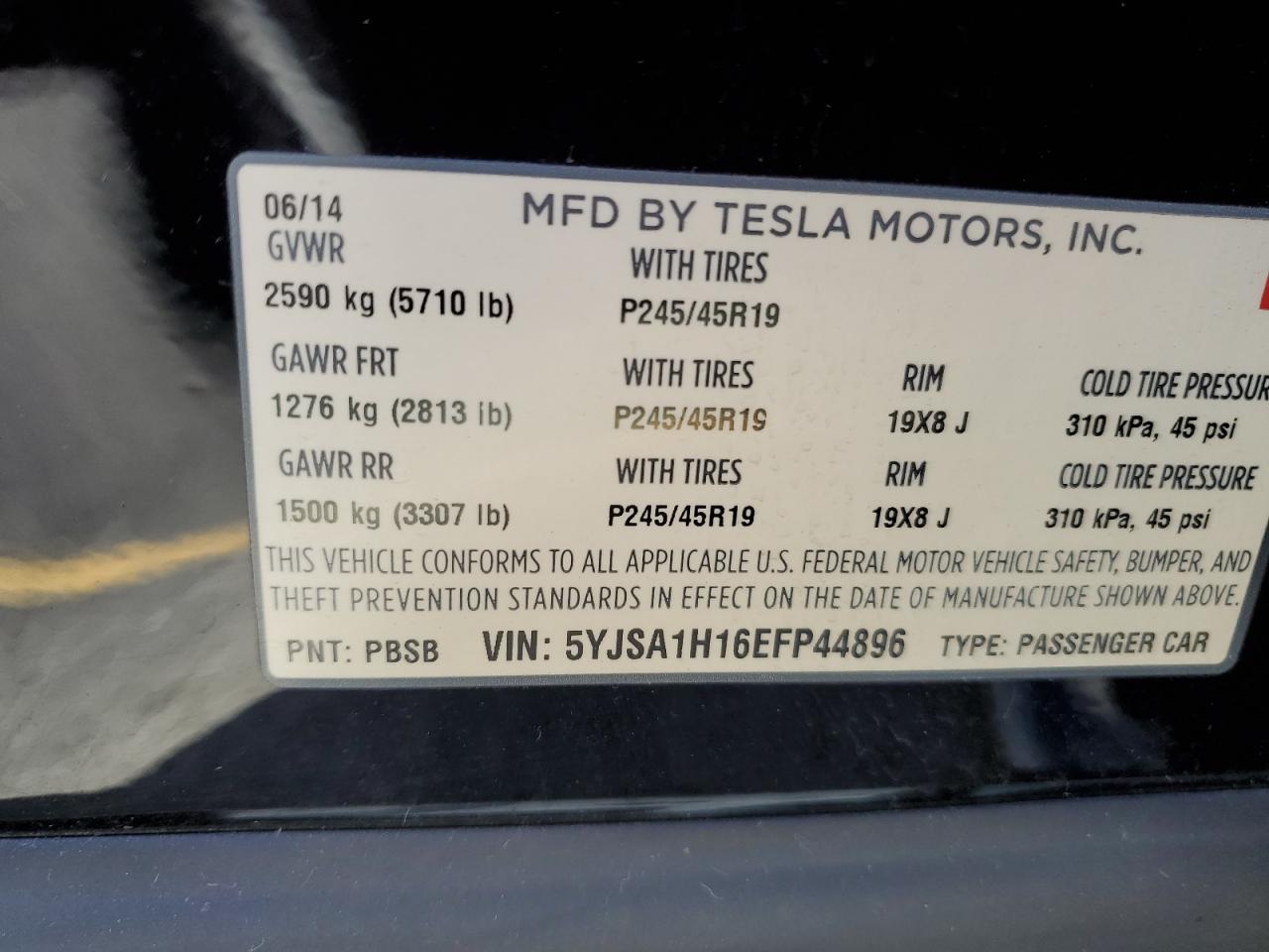 5yjsa1h16efp4489 5YJSA1H16EFP4489 2014 Tesla Model S