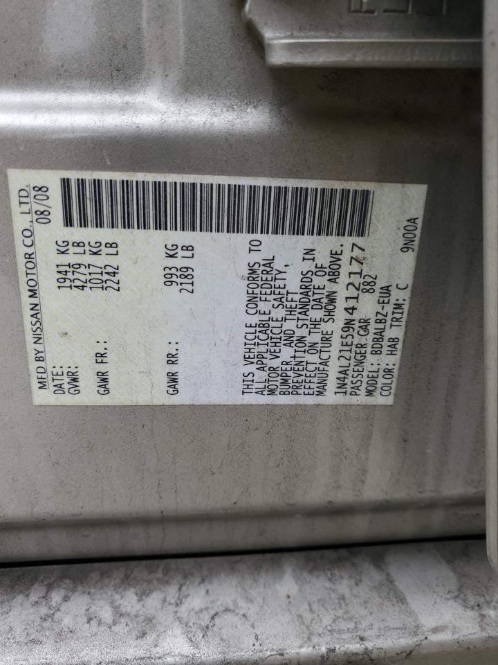 1N4AL21E59N412177 2009 Nissan Altima 2.5