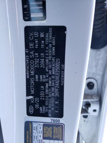 2020 KIA FORTE FE - 3KPF24ADXLE250029