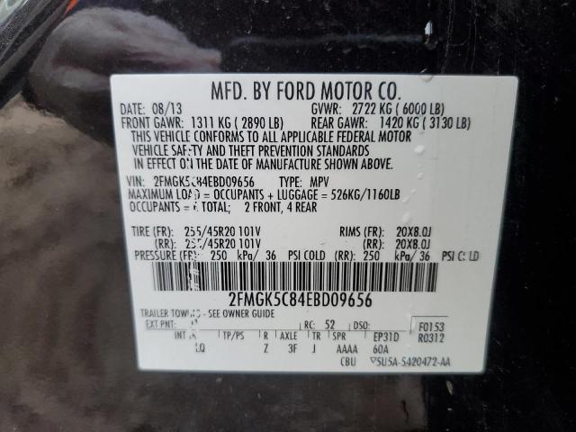 2FMGK5C84EBD09656 | 2014 FORD FLEX SEL