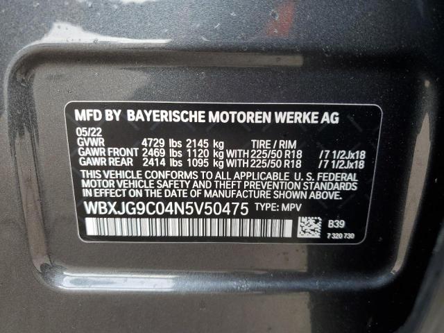 VIN WBXJG9C04N5V50475 2022 BMW X1, Xdrive28I no.12